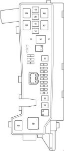 Toyota Avensis - fuse box diagram - engine compartment fuse box