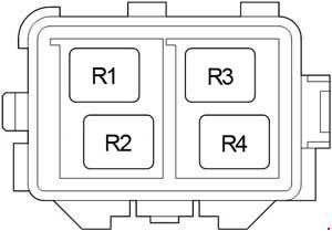 Toyota Avensis - fuse box diagram - engine compartment relay box