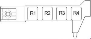 Toyota Avensis - fuse box diagram - passenger compartment relay box LHD