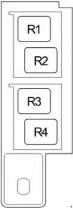 Toyota Avensis - fuse box diagram - passenger compartment relay box