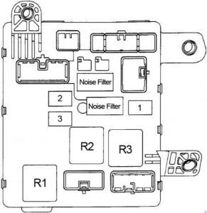 Toyota Camry - fuse box diagram - passenger compartment fuse box