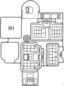 Toyota Camry - fuse box diagram - right kick panel rhd