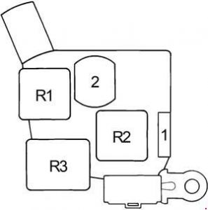 Toyota Cressida - fuse box diagram - passenger compartment relay box