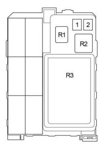 Toyota Fourtour - fuse box diagram -  passenger compartment fuse box