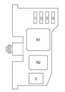 Toyota Fourtour - fuse box diagram -  passenger compartment relay box