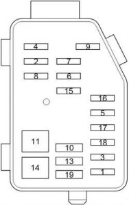 Toyota HiAce - fuse box diagram - engine comaprtment additional box