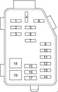 Toyota HiAce - fuse box diagram - engine comaprtment additional box