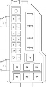 Toyota HiAce - fuse box diagram - engine comaprtment box