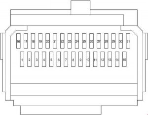 Toyota HiAce - fuse box diagram - passenger comaprtment box