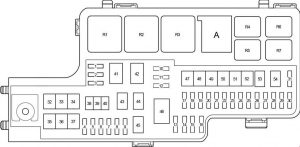 Toyota Hilux - fuse box diagram - engine compartment