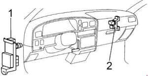 Toyota Hilux - fuse box diagram - passenger compartment