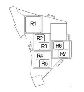 Toyota Hilux - fuse box diagram - passenger compartment (box 3)