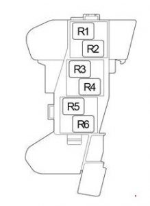 Toyota Hilux - fuse box diagram - passenger compartment (box 4)