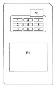 Toyota Hilux - fuse box diagram - passenger compartment fuse box