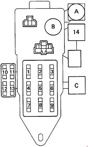 Toyota Hilux  1993  - Fuse Box Diagram