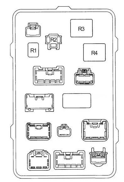 Toyota Hilux  1997 - 2005  - Fuse Box Diagram