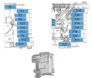 Toyota ProAcea - fuse box diagram - engine compartment (FULL)