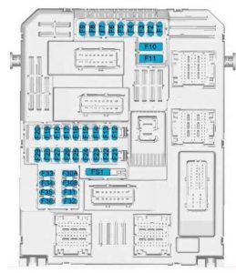 Toyota ProAcea - fuse box diagram - passenger compartment box 1