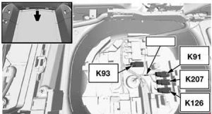 BMW 5-Series - fuse box diagram - relay in trunk