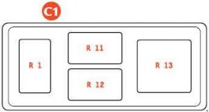 Ferrari 599 - fuse box diagram - body computer   - box C1