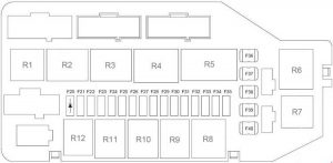 Ford Fiesta - fuse box diagram - engine compartment