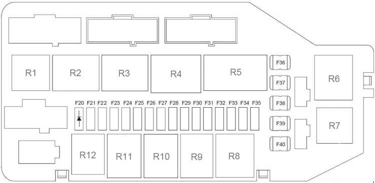 Ford Fiesta  1997 - 2002  - Fuse Box Diagram