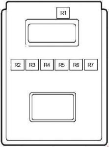 Ford Fiesta - fuse box diagram - relay box (fridge van)
