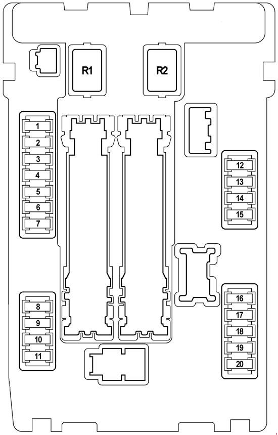 Infiniti Qx70  S51  2008 - 2017  - Fuse Box Diagram