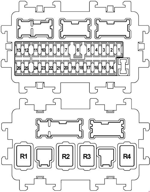 Infiniti Fx50  S51  2008 - 2017  - Fuse Box Diagram