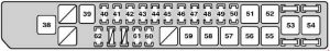 Lexus SC 430 - fuse box diagram - engine compartment (right)