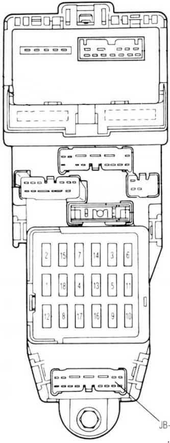 Mazda 626  1987 - 1992  - Fuse Box Diagram