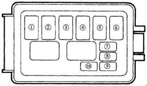 Mazda MX-5 - fuse box diagram - engine compartment