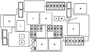 Mercedes-Benz S-Class - (w222) - fuse box diagram - engine compartment