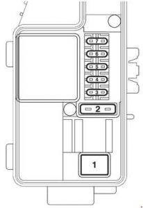Mitsubishi Grandis - fuse box diagram - engine compartment (diesel)