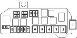 Mitsubishi I-MIEV - fuse box diagram - engine compartment