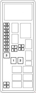 Mitsubishi L200 - fuse box diagram - engine compartment