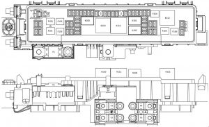 Tesla Model S - fuse box diagram - engine compartment