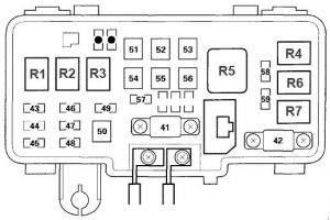 Acura MDX - fuse box diagram - engine compartment