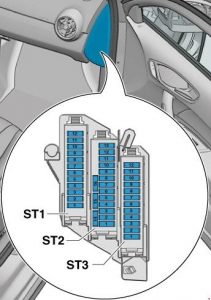 Audi A1 - fuse box diagram - fuse holder D-SD-