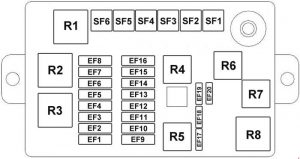 Chery J1 - fuse box diagram - engine compartment