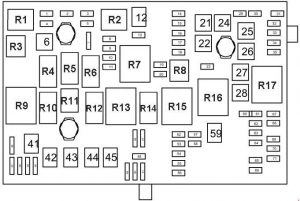 Chevrolet Cruze - fuse box diagram - engine compartment