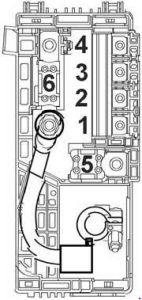 Chevrolet Orlando J309 - fuse box diagram - above battery