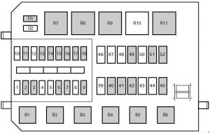 Ford Contour - fuse box diagram - engine compartment