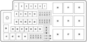 Ford Five Hundred - fuse box diagram - engine compartment