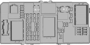 Ford Focus - fuse box diagram - passenger compartment