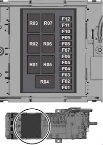 Ford Transit - fuse box diagram - prefuse box (2.0l diesel)