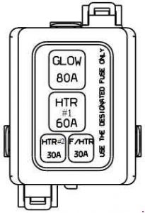 Hyundai Accent IC - fuse box diagram - fusebile link box diesiel