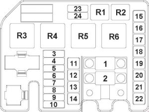 Hyundai H-100 - fuse box diagram - engine compartment