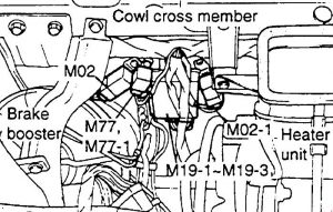 Hyundai H100 - fuse box diagram - Head lamp relay (M02), Relay with diode (M77)