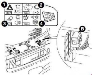 JCB 4CX - fuse box diagram